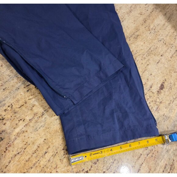 Vtg Eddie Bauer Gore Tex Windbreaker Pants Mens M Blue Drawstring Zip Ankle - Picture 6 of 16